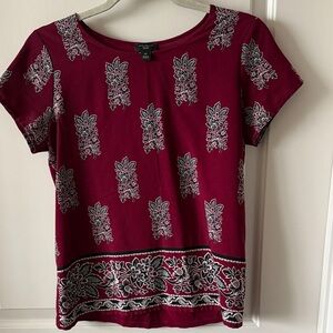 Ann Taylor Floral Patterned Women's Top